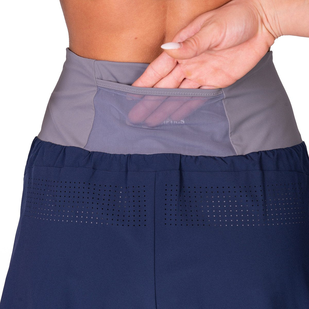 Image of Activewear 2in1 Color Block Running Shorts for Women